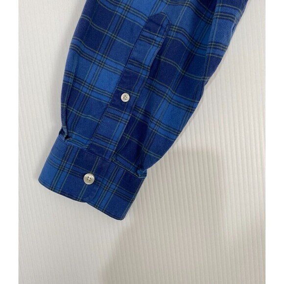 Vineyard Vines Collegiate Shirt Mens Size Medium Blue Plaid Button Up Cotton - Picture 7 of 10